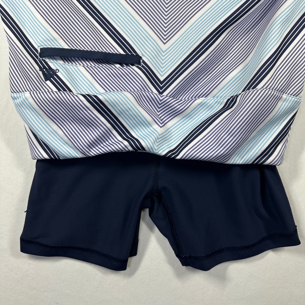 Adidas Golf Skort Skirt Sz Small Pickleball Shorts Blue White Chevron ClimaCool - Picture 8 of 8